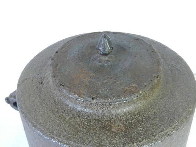 「大西浄雪」極め「古天明（こてんみょう）、面取肩衝釜（めんとりかたつきがま）」