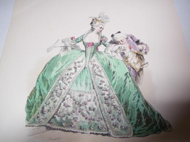 1865年スチール彫刻版画◆仏製ファッション画『ヒッポライト・ポーケ』PL.70