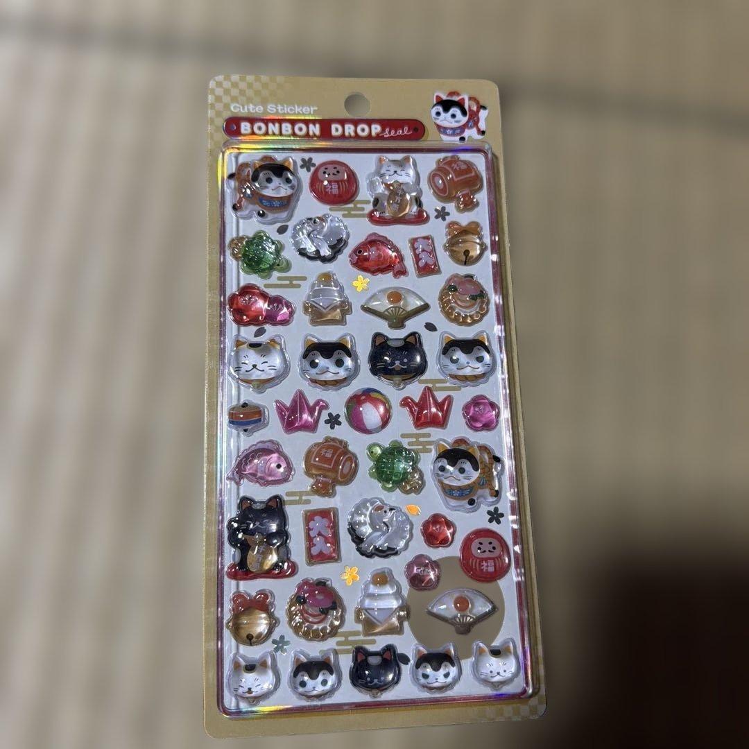 ボンボンドロップシール 和柄 9点セット