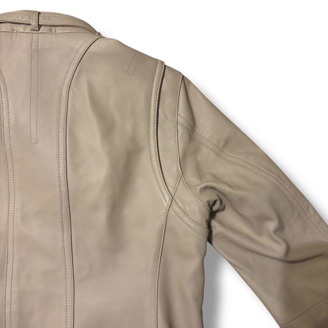 LOVELESS シングルライダース 羊革 ジャケット M アイボリー ベージュ