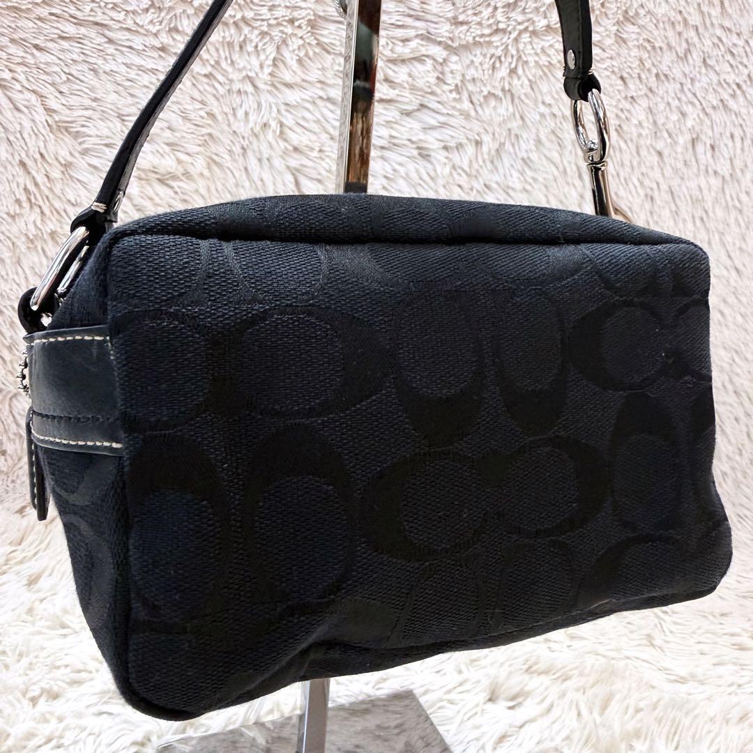 美品✨ COACH コーチ シグネチャー ターンロック アクセサリーポーチ