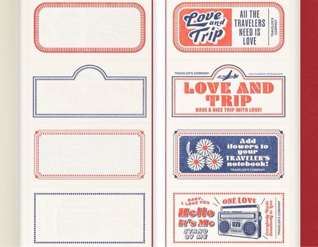 新品　レギュラーサイズ　トラベラーズノート LOVE AND TRIP レッド