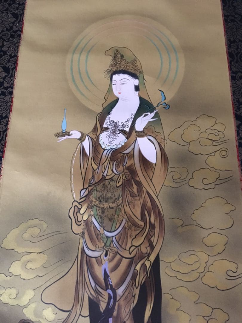 掛け軸☆岩上観音☆送料無料☆