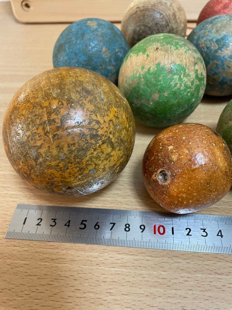 アンティーク　木製ペタンクボール