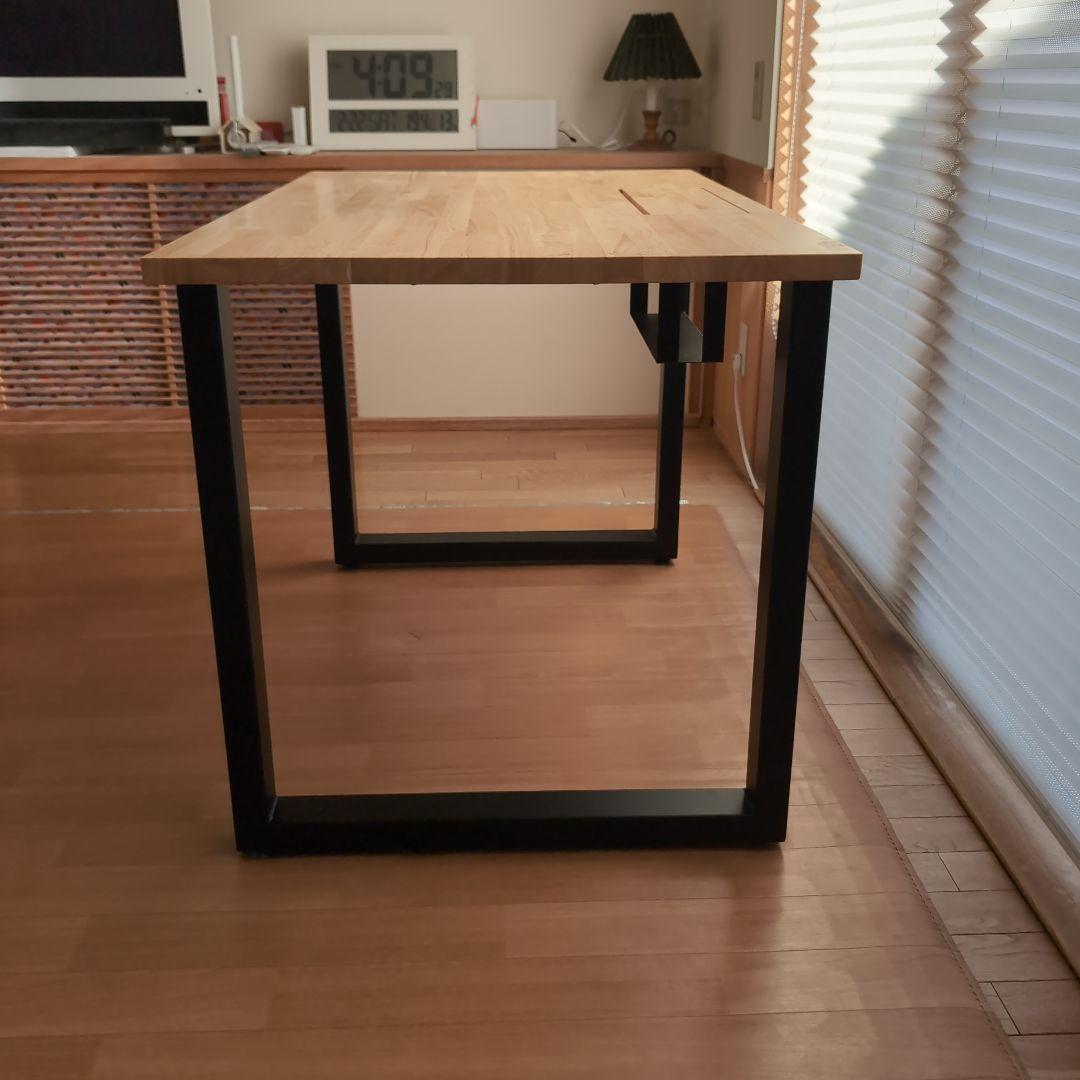 kanademono ラバーウッドテーブル　Square 鉄脚