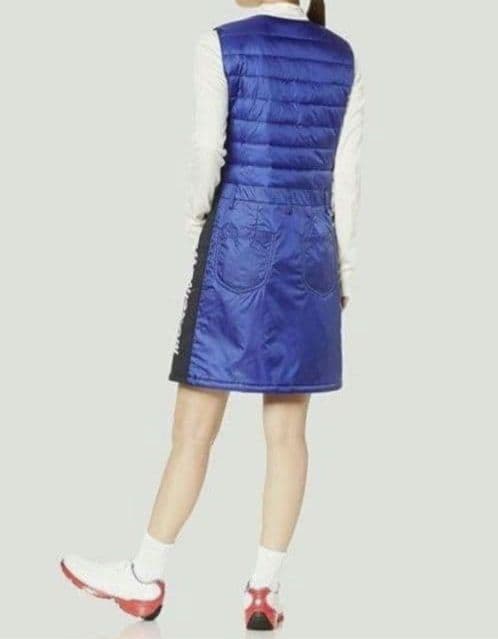 Arisu　新品タグ付　マンシングウェア　中綿ワンピースM　青ブルー