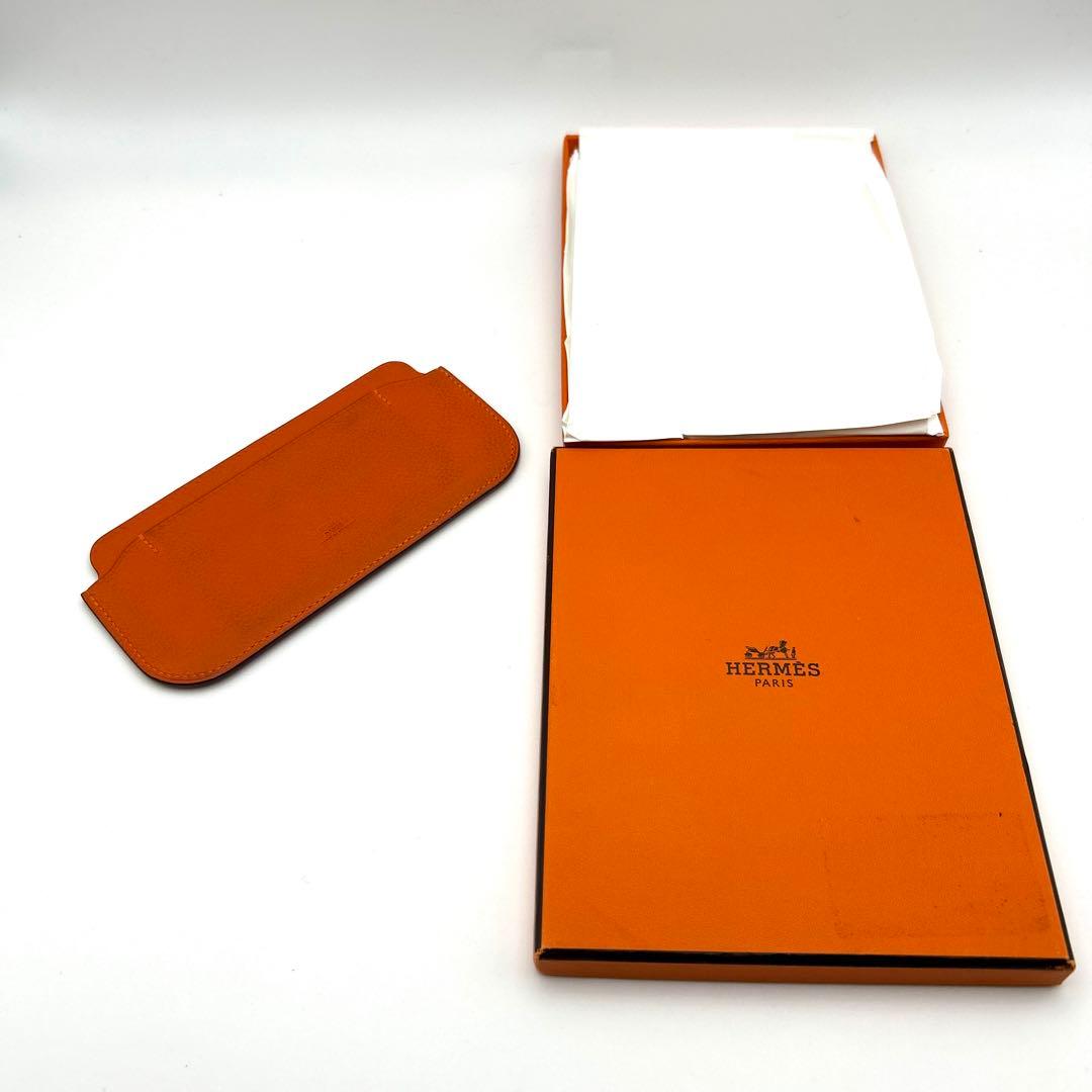 エルメスHERMES エテュイイーカバー レザースマホケースカードケース