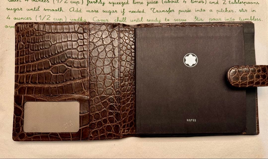 超希少　モンブラン 表裏クロコダイル￼ ￼メモ帳