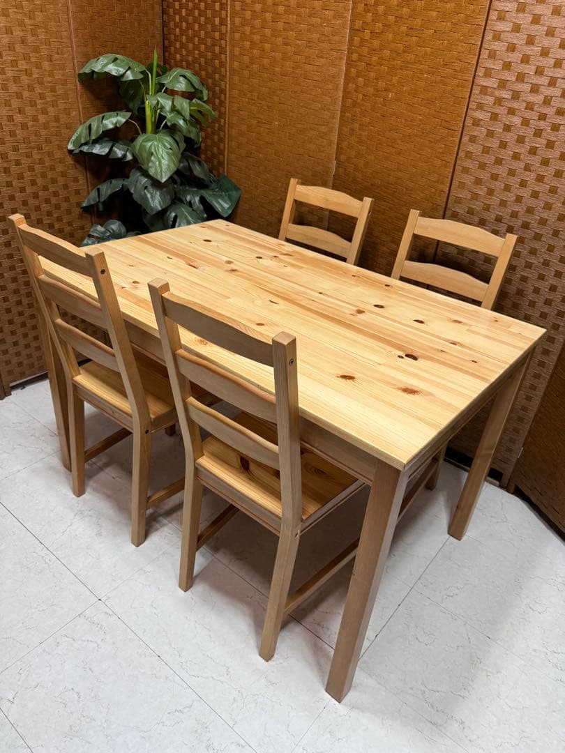 #7 定価¥39,600-IKEA ヨックモックテーブル＆チェア4脚セット