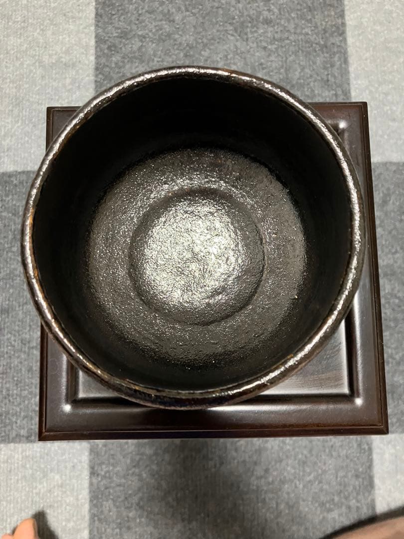 黒楽茶碗 金箔入り コレクター所蔵品 日本美術 骨董品 茶道具 茶碗 古美術品