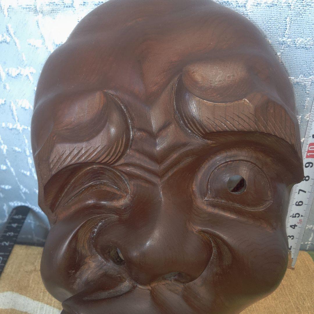 木製 伝統的な顔の彫刻 お面