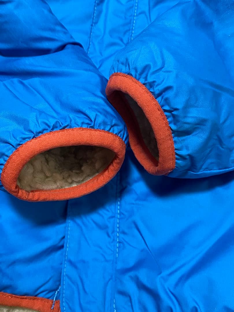 patagonia フリースジャケット ベージュ/青/オレンジ　２Ｔ