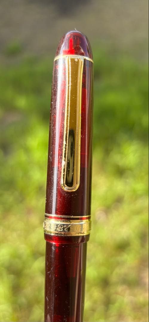 【交渉歓迎】プラチナ万年筆 3776 センチュリー　ブルゴーニュ　SF（細軟）