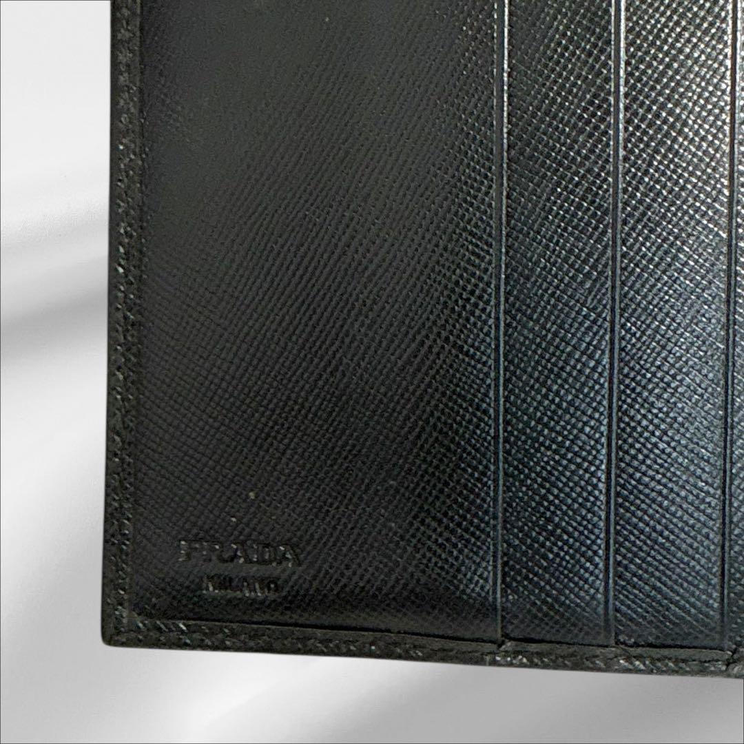 美品‼️ PRADA プラダ 三つ折り財布 サフィアーノ ブラック 黒