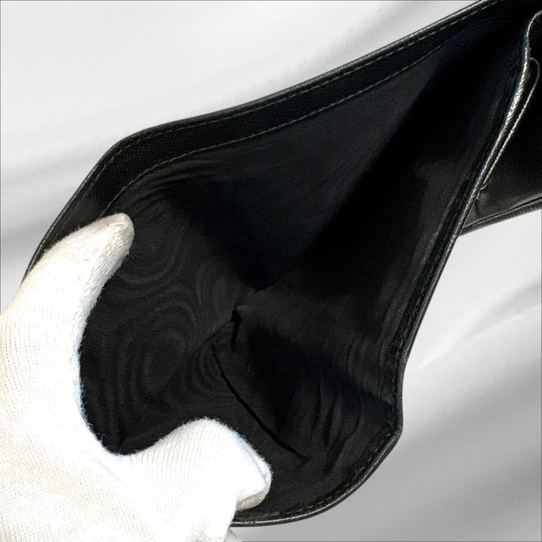 美品‼️ PRADA プラダ 三つ折り財布 サフィアーノ ブラック 黒