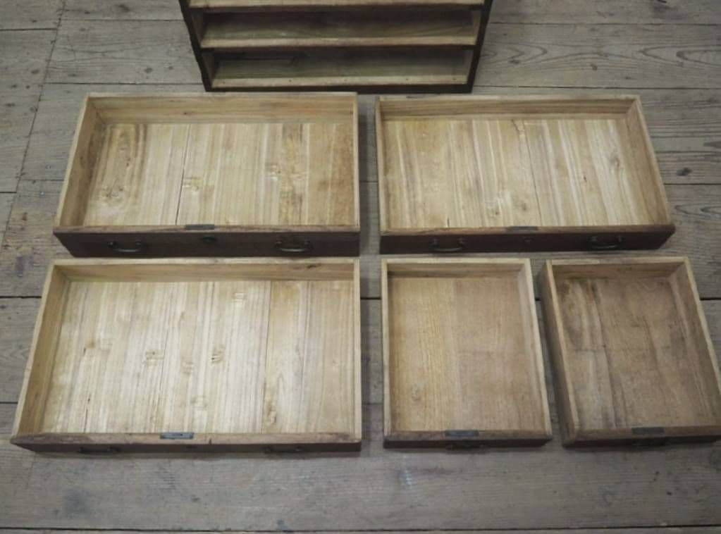 1033 アンティーク　小箪笥　タンス　チェスト　陳列台　収納棚　レトロ