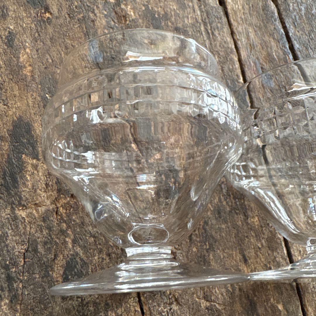 GW SALE⏬バカラ❷ アンティーク　シャンパンクープ　2点　アールデコ