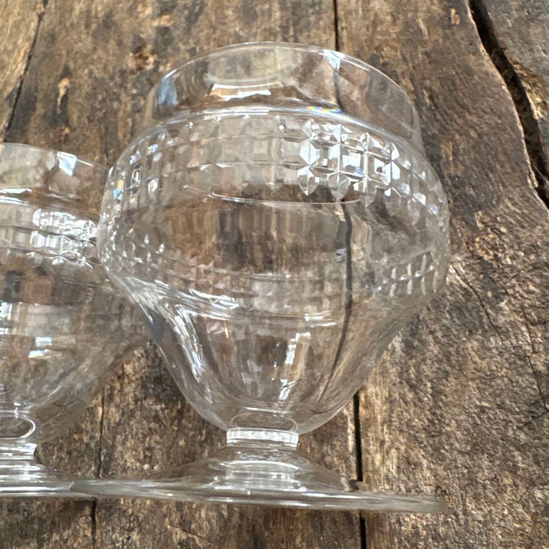 GW SALE⏬バカラ❷ アンティーク　シャンパンクープ　2点　アールデコ