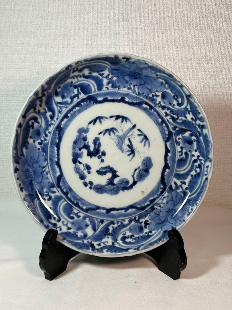 古伊万里染付　7寸皿 4枚