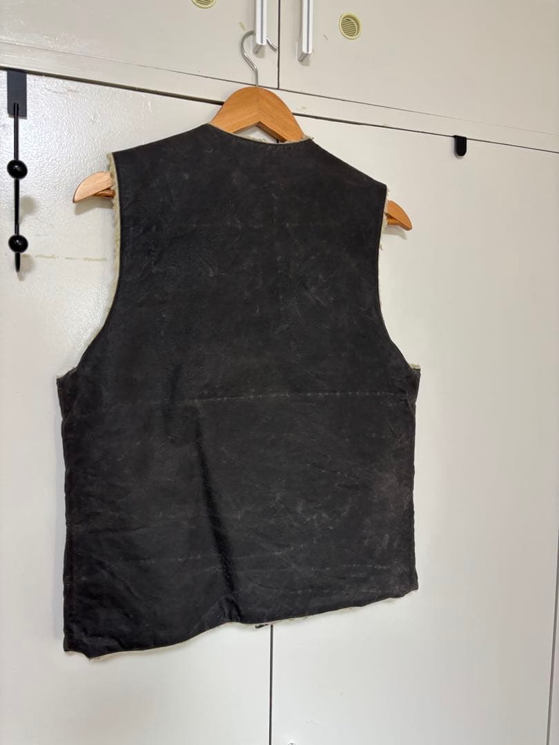 BAA COSTUME MFG◆WAXED HOOK BOA VEST ブラック