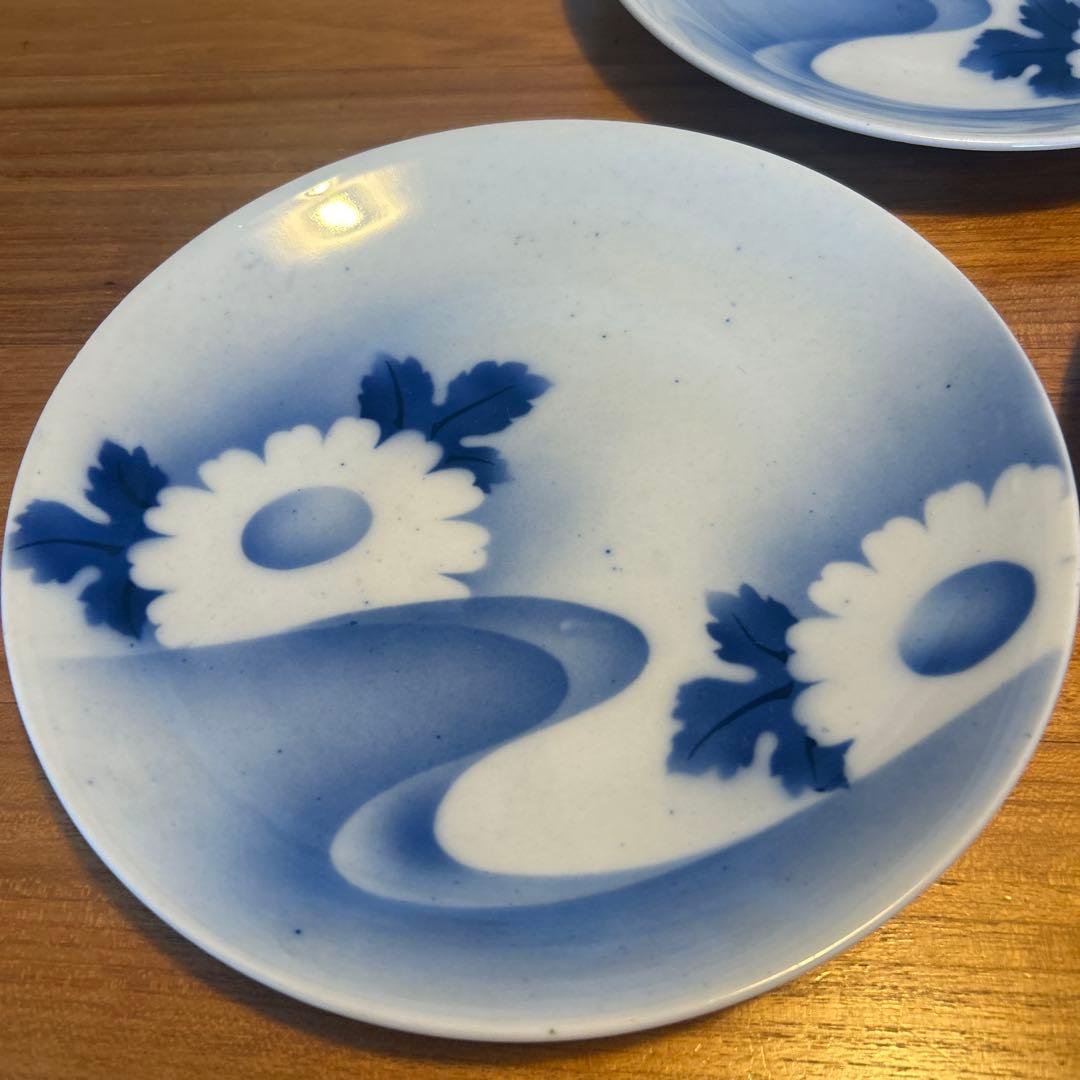 深川製磁　骨董皿 親戚宅の蔵出し品、3枚セットで