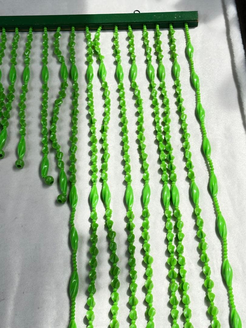 昭和レトロ　珠のれん　玉のれん　当時物　人気の緑　レトロ