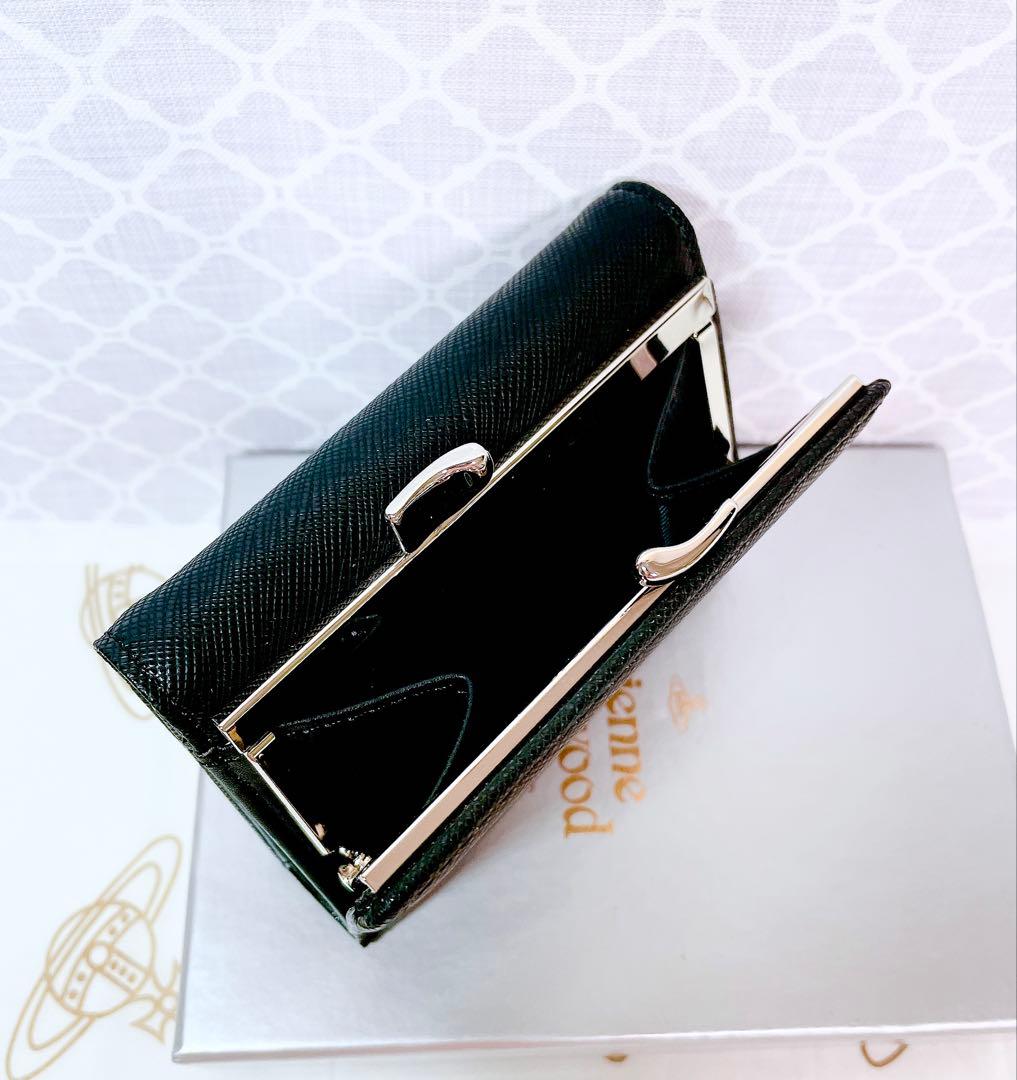 【最新◇ショッパー付】新品 ヴィヴィアン・ウエストウッド　三折り財布 黒