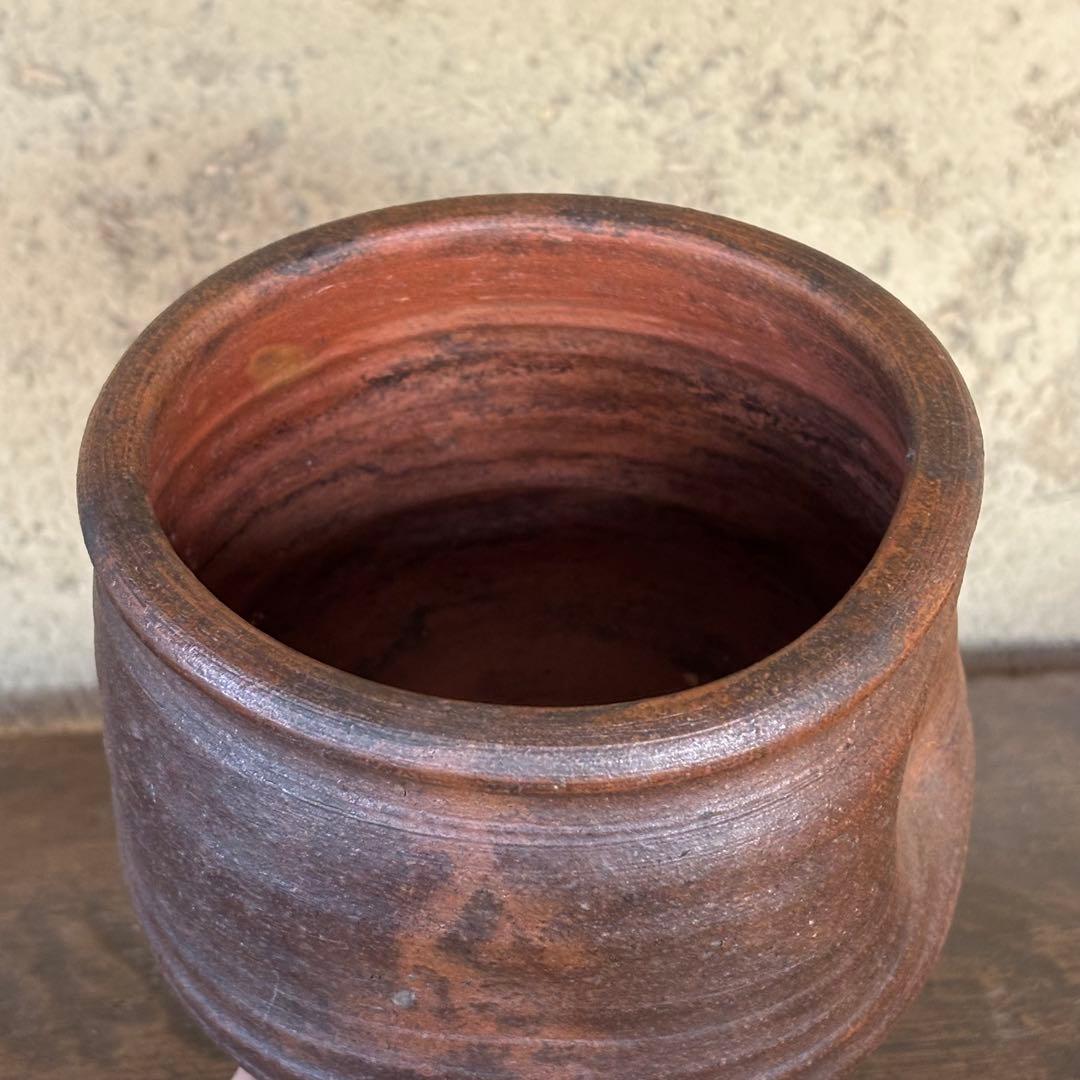 備前焼の建水（置水） 共箱