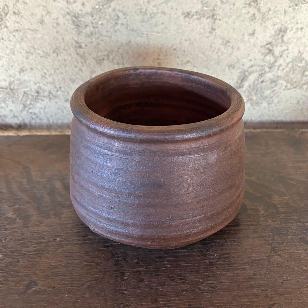 備前焼の建水（置水） 共箱