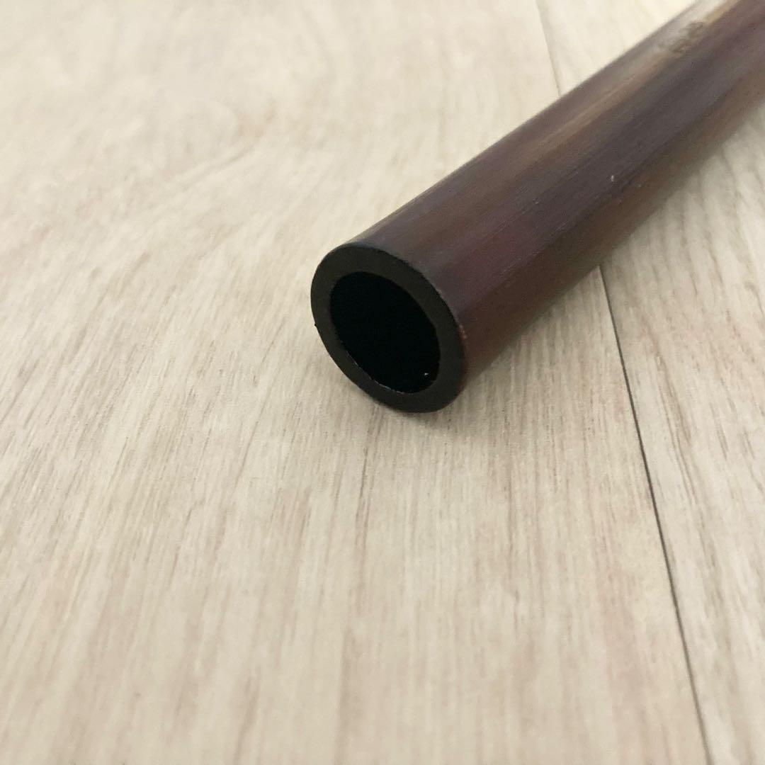 【美品・希少】篠笛 煤竹 古典調 四本調子 獅子田 姿管 七つ穴