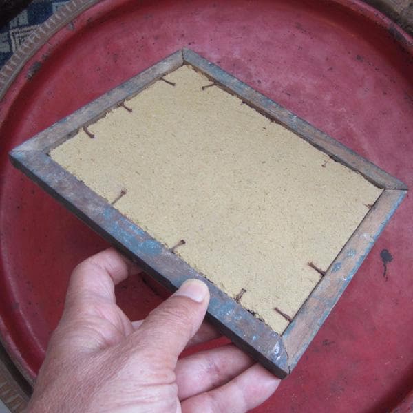 インドの古い宗教絵画　額装　ベビークリシュナ　アンティーク