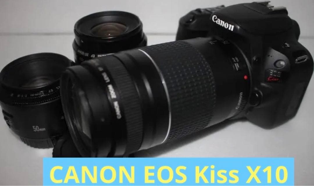 キャノン Canon EOS Kiss X9標準&望遠&単焦点レンズセット