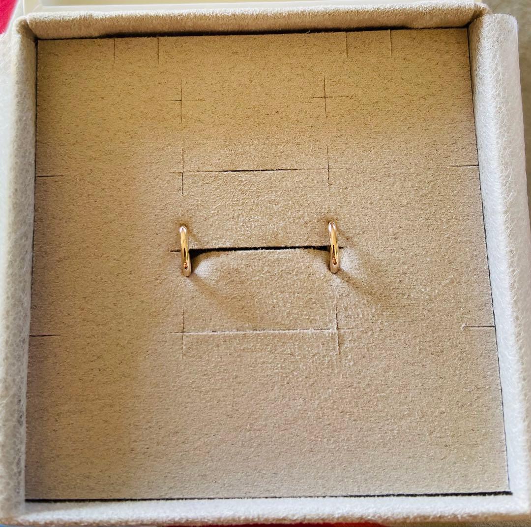 ete エテ フープピアス ミストピンクゴールド K10