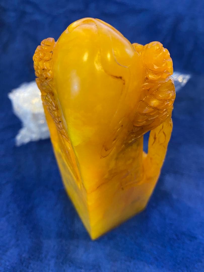 寿山石田黄石彫刻印章名人刻铭1点819g TA1151