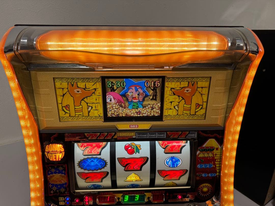 パチスロ 実機 4号機 初代 秘宝伝 本体 不要機 設定キー ドアキー