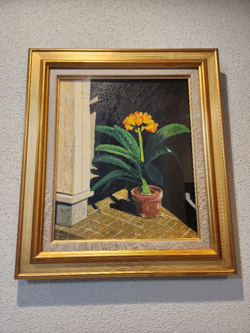 油絵■金色額縁つき　絵画