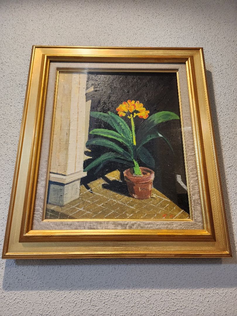 油絵■金色額縁つき　絵画