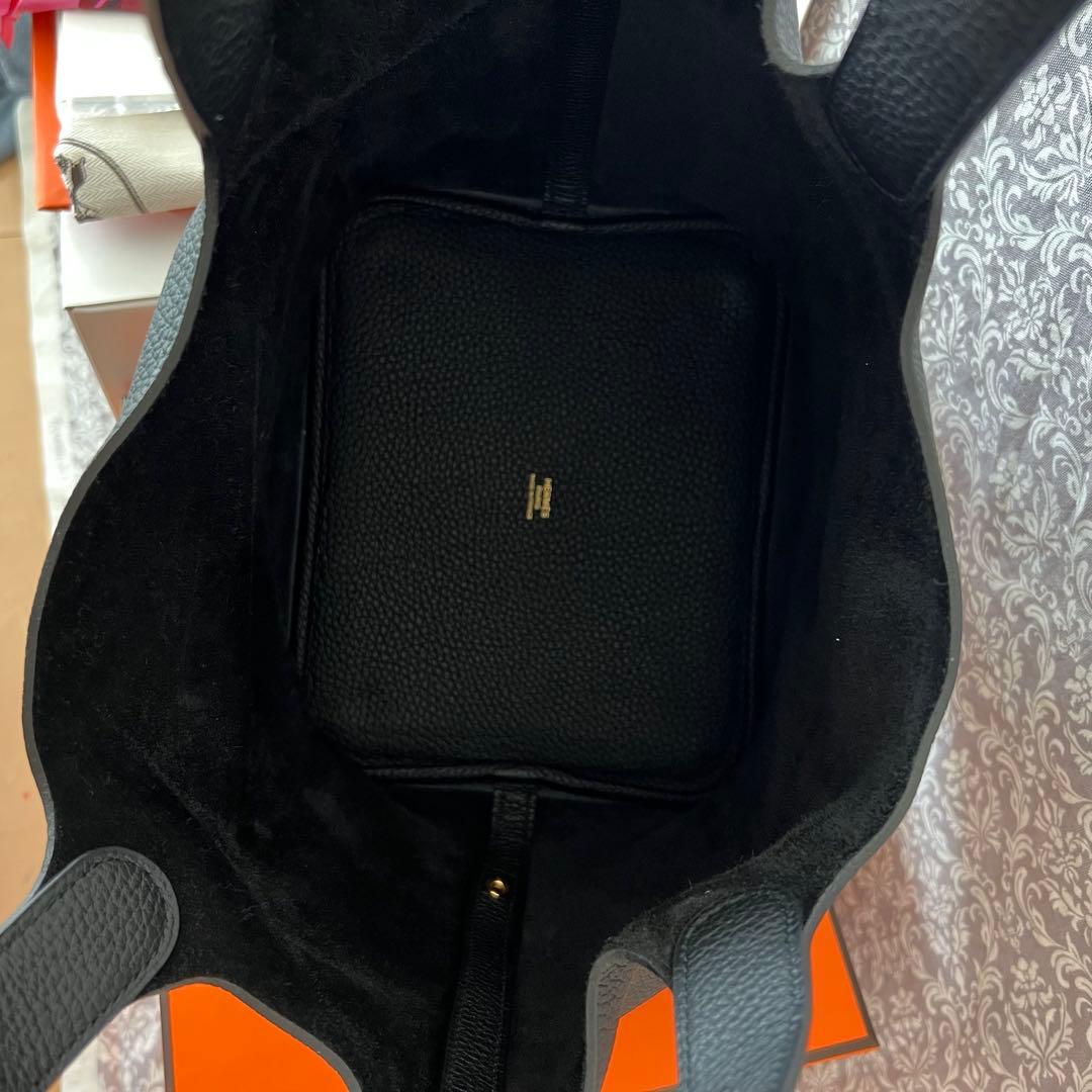 HERMES エルメス　ピコタン　ロック　MM ブラック　C刻印　ゴールド金具