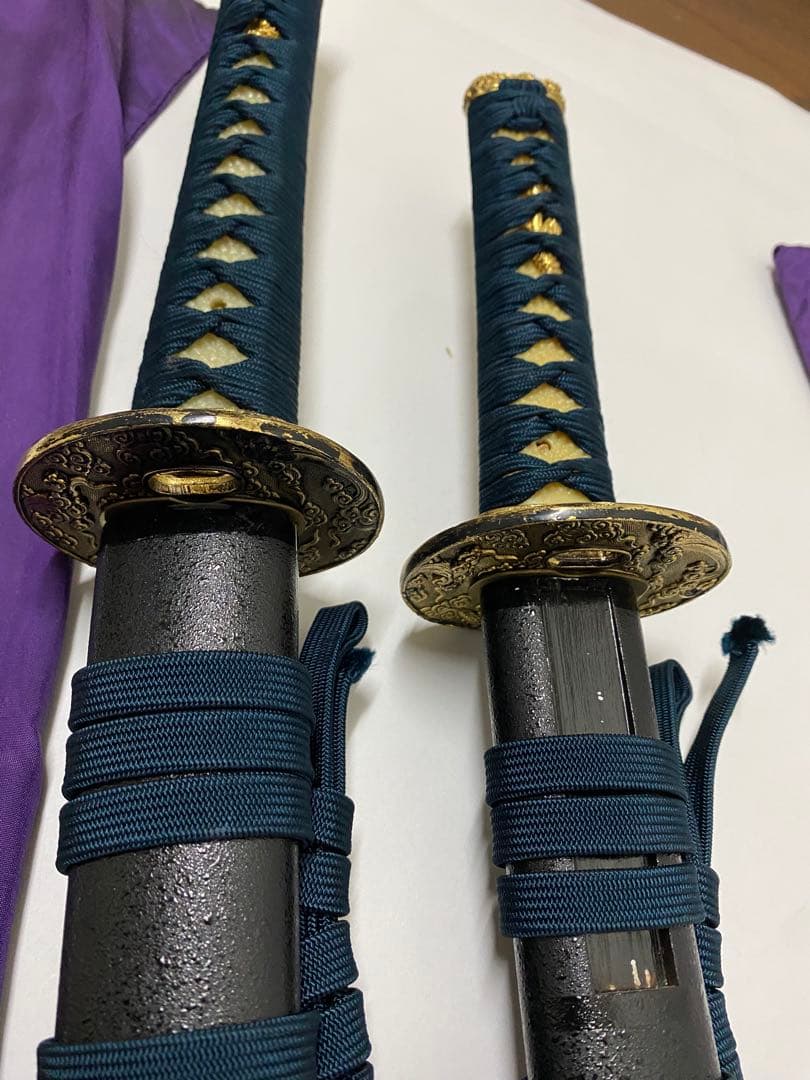 2本セット　古兵器 武具 刀装具 日本刀　模造刀 居合刀 鑑賞用 美術刀　白鞘