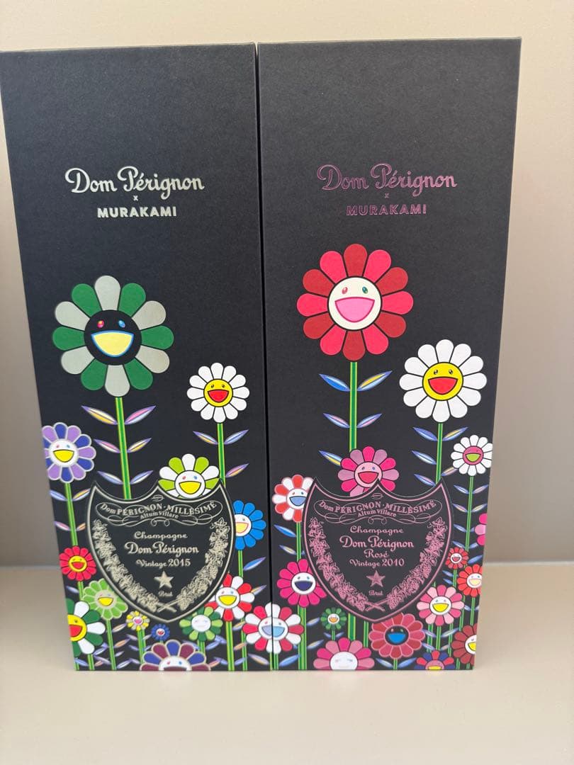 【新品未開封】ドンペリニヨン村上隆限定コラボ2本セット（2015、ロゼ2010）