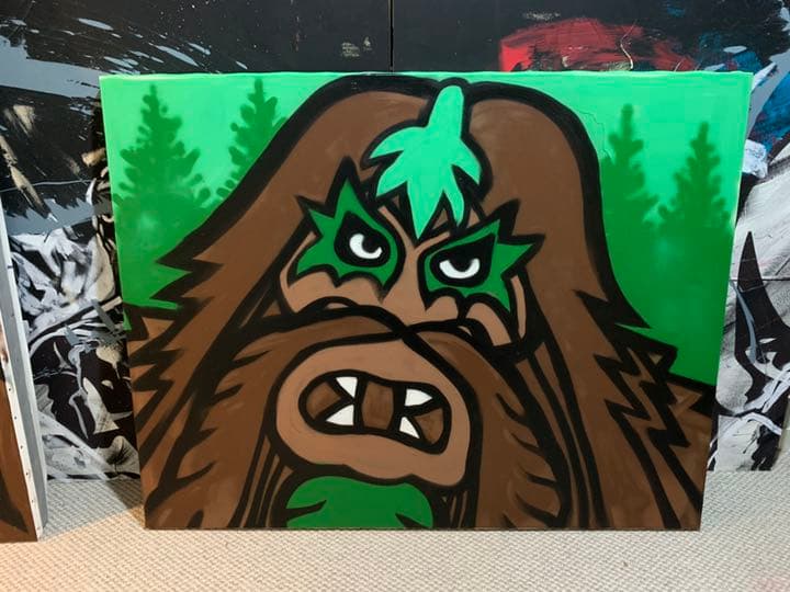 Bigfoot キャンバスアート(2) 作品 手書き