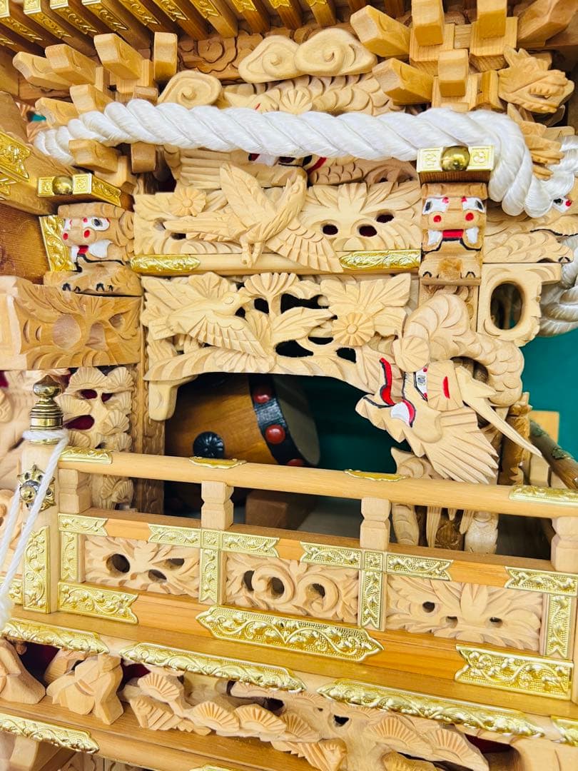 だんじり　半身　模型　飾り付き