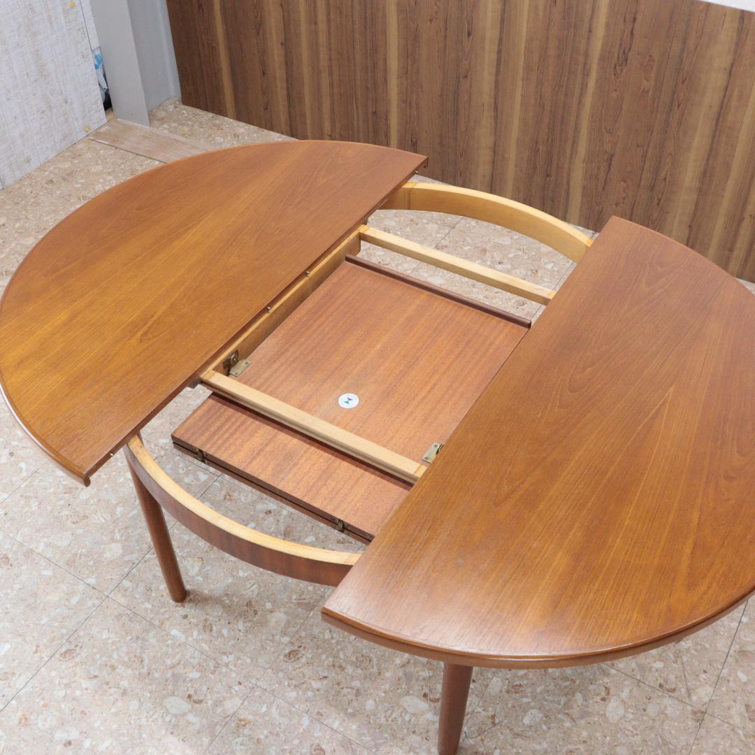 ダイニングテーブル ラウンド 伸長式 マッキントッシュ イギリス チーク