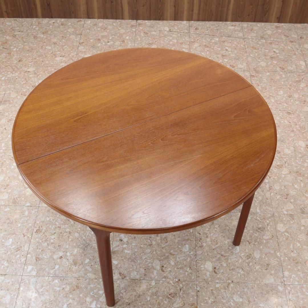 ダイニングテーブル ラウンド 伸長式 マッキントッシュ イギリス チーク