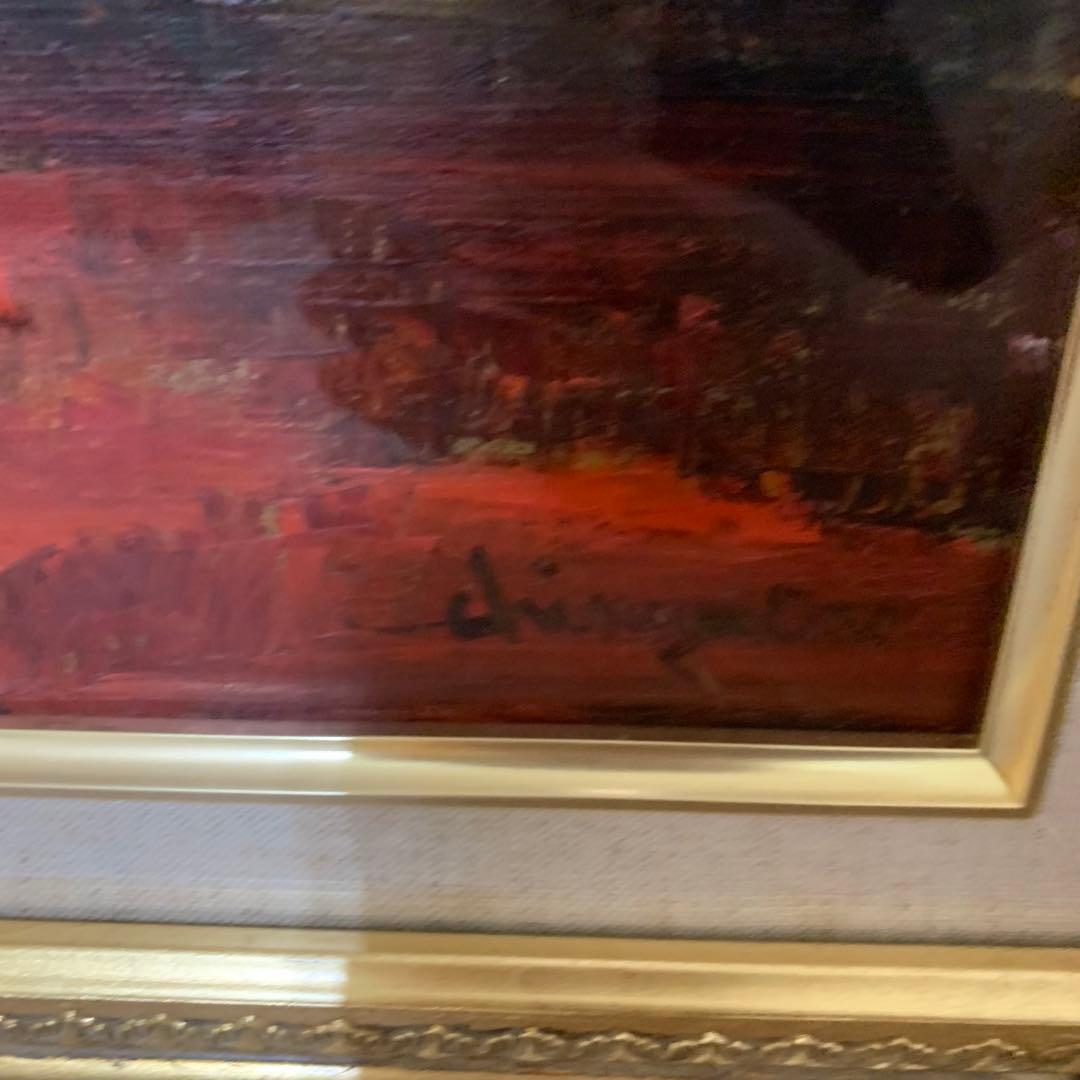 小野知久　油絵　赤富士