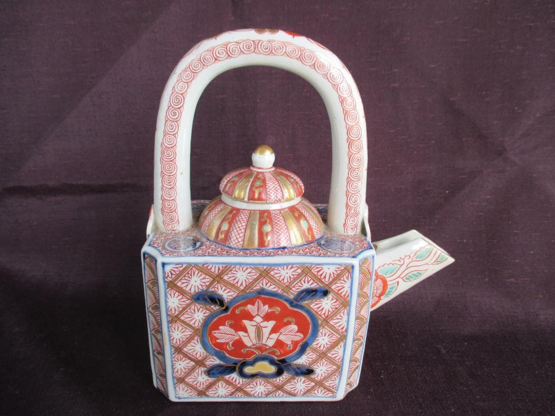 銚子　酒注ぎ　酒器　九谷赤絵　212