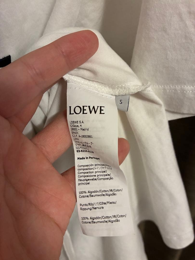 LOEWE ロエベ ロゴ刺繍 Tシャツ　ハーバリウム刺繍　フラワー S 美品