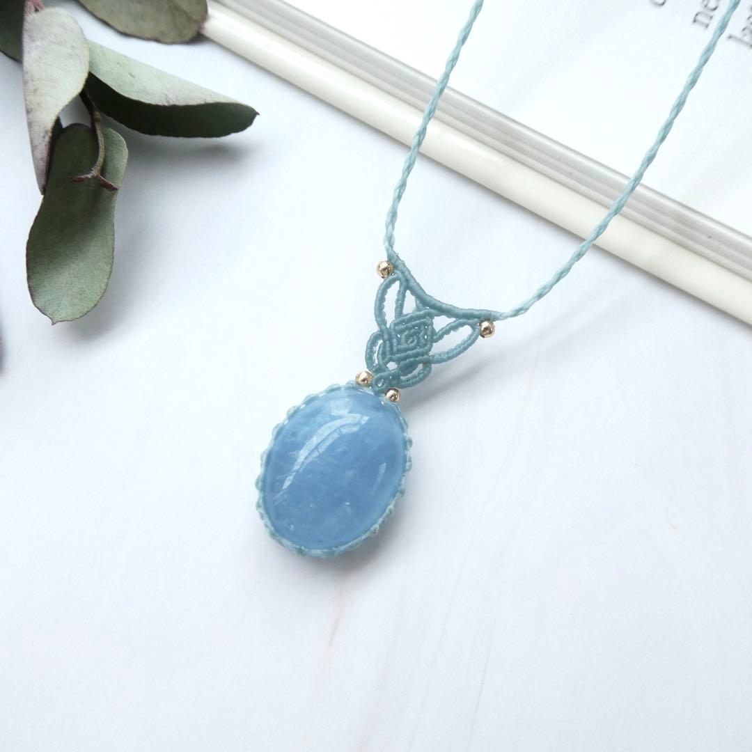 あ〜きゃん　マクラメネックレス２点