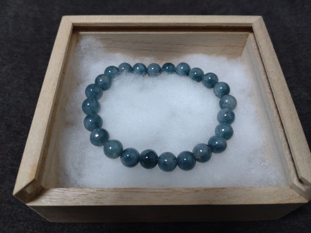 D*K様 青翡翠 ブレスレット (宝石鑑別書つき)