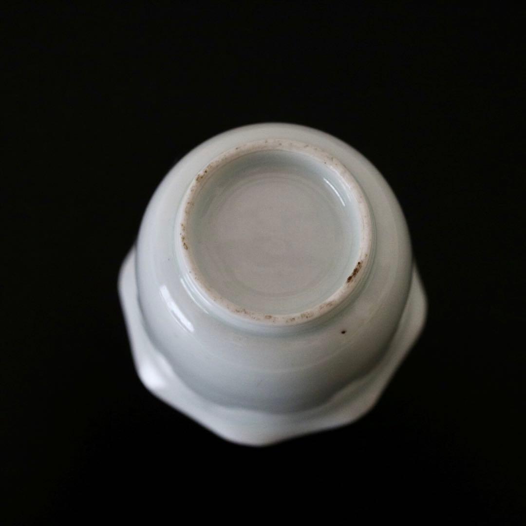 【古伊万里】白磁　輪花　向付　蕎麦猪口